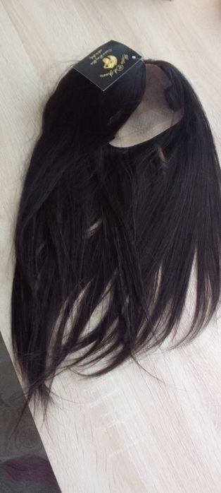 Теменая накладка из натуральных волос