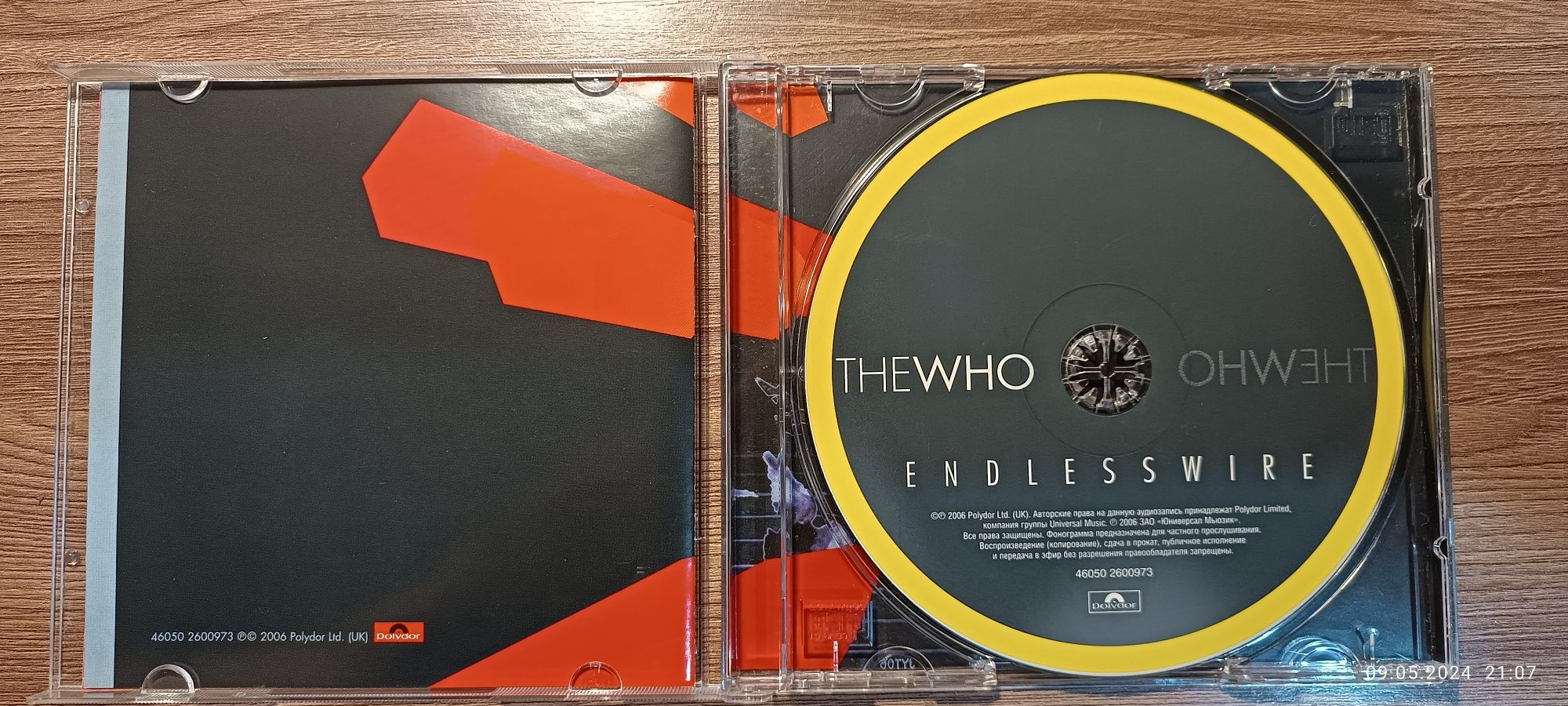 Компакт диск audio CD группы THE WHO - Endlesswire 2006 год