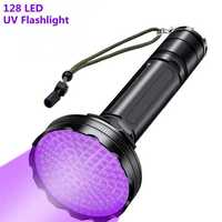 Lanternă UV 128 LED-uri 395-400nm ultraviolete