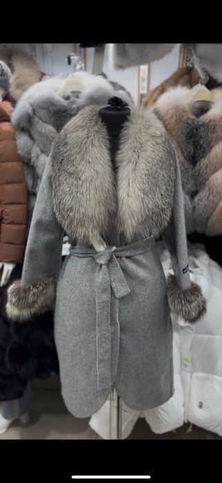 Palton alpaca blana naturala