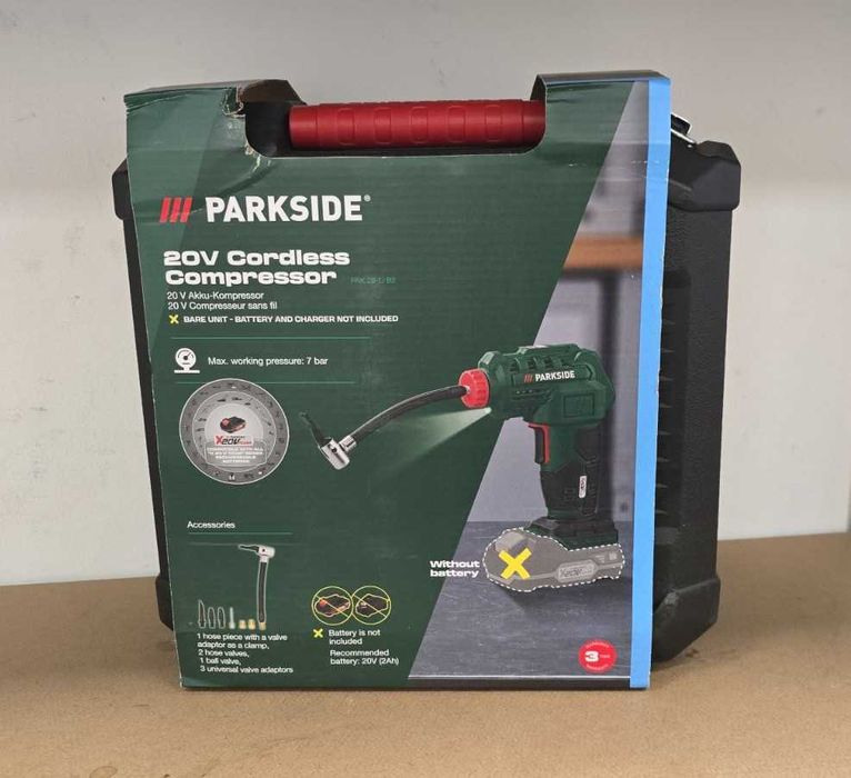 Parkside акумулаторен компресор 20V