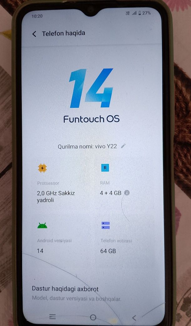 VivoY22 sotiladi