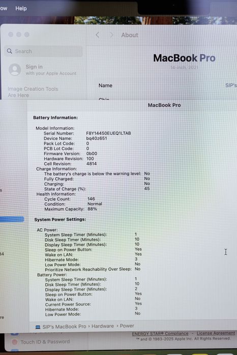 Macbook Pro M1 PRO 14" 1Tb 16gb ram Space Grey 2021 IMPECABIL