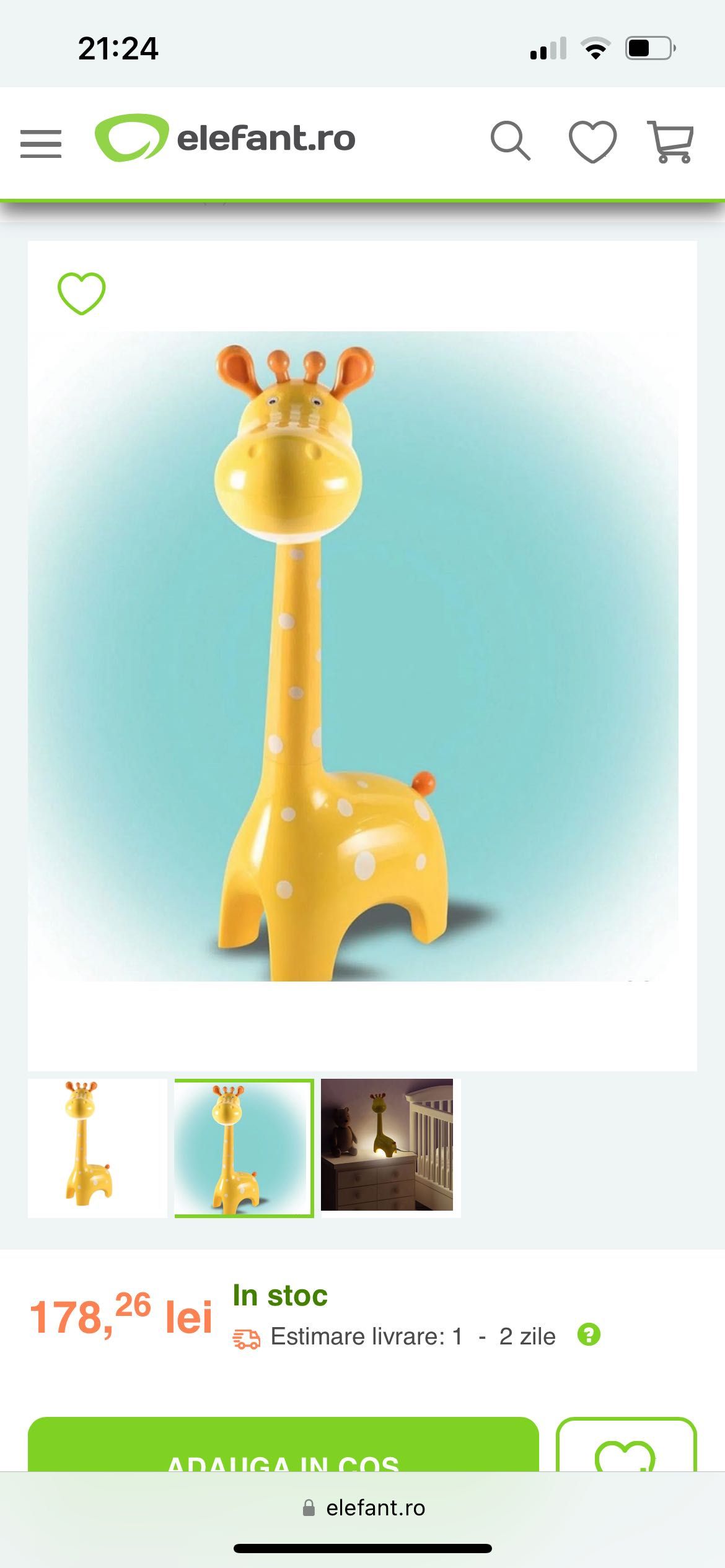 Lampa de veghe girafa - 50