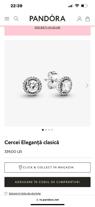 Set colier si cercei pandora