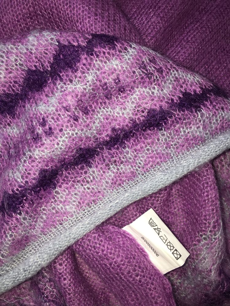Pulover mov subtire din poliamida si mohair