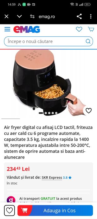 Friteuza cu aer cald