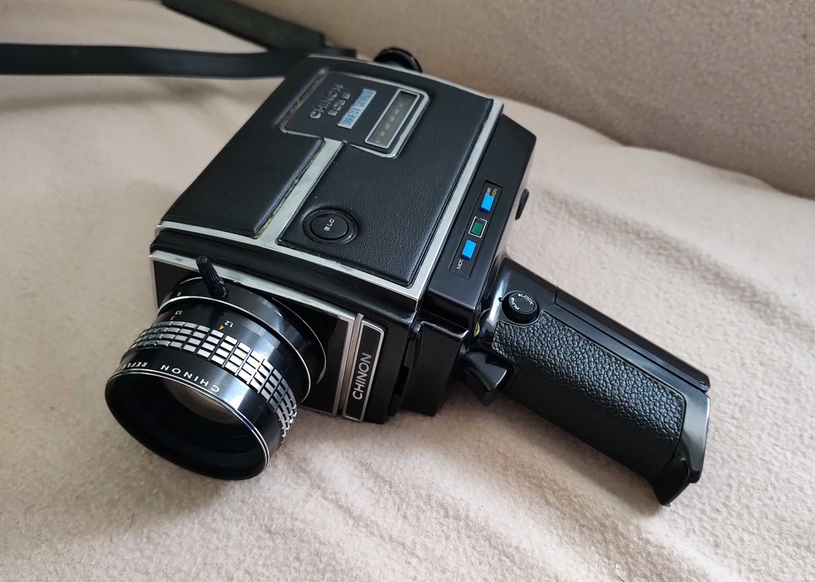 Camera video film Super 8 Chinon 605 S Direct Sound + geanta - vintage