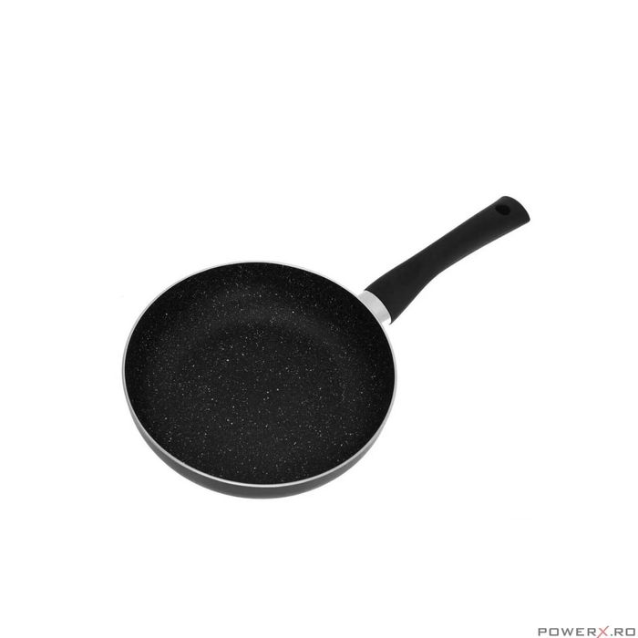 Tigaie din aluminiu, marmorata, 24 cm, negru, KingHoff