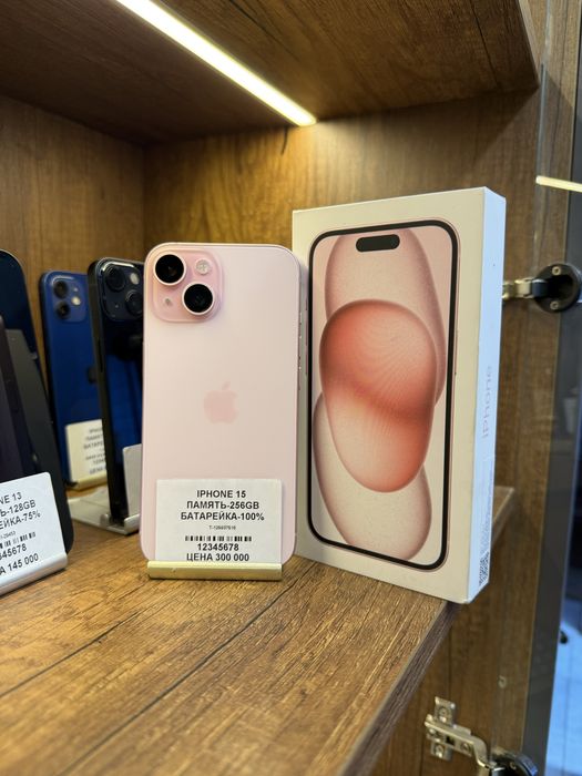 Iphone 15 256Gb 100% с коробкой