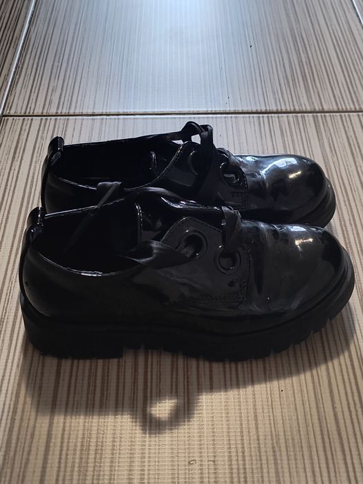 Pantofi fete Rezerved negri lac, mărimea 29