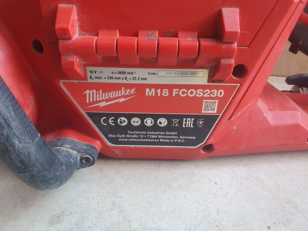 Milwaukee M18 FCOS230 фугорез