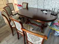 Продам срочно гостинный стол с 6 стульями