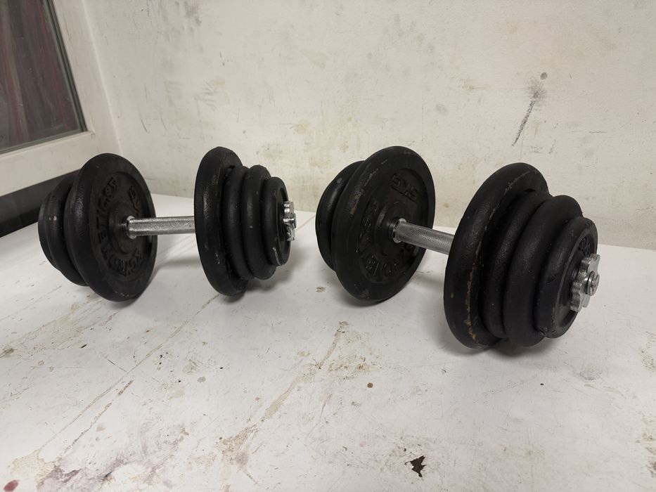 Gantere reglabile fier noi, set 25 kg+25 kg=50 kg, pret 600 lei