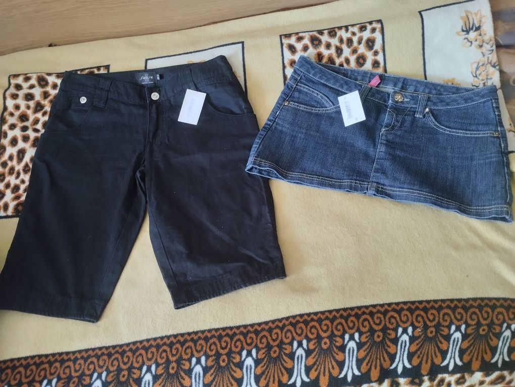 Шорты и джинсовая юбка размер 40