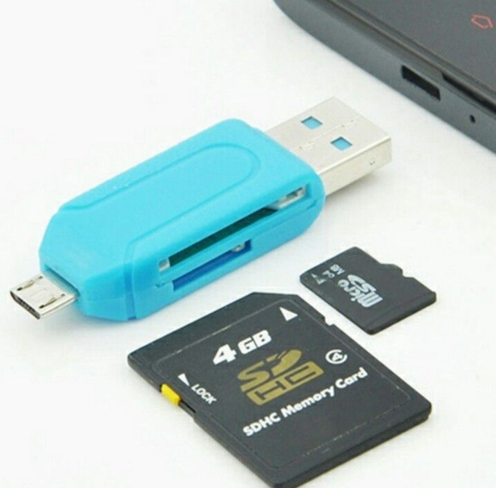 2 in 1 USB OTG card reader cu mufa microUSB