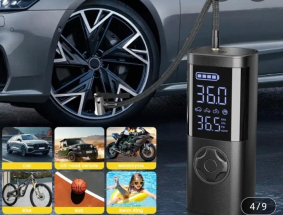 Уред за помпене на гуми и палене