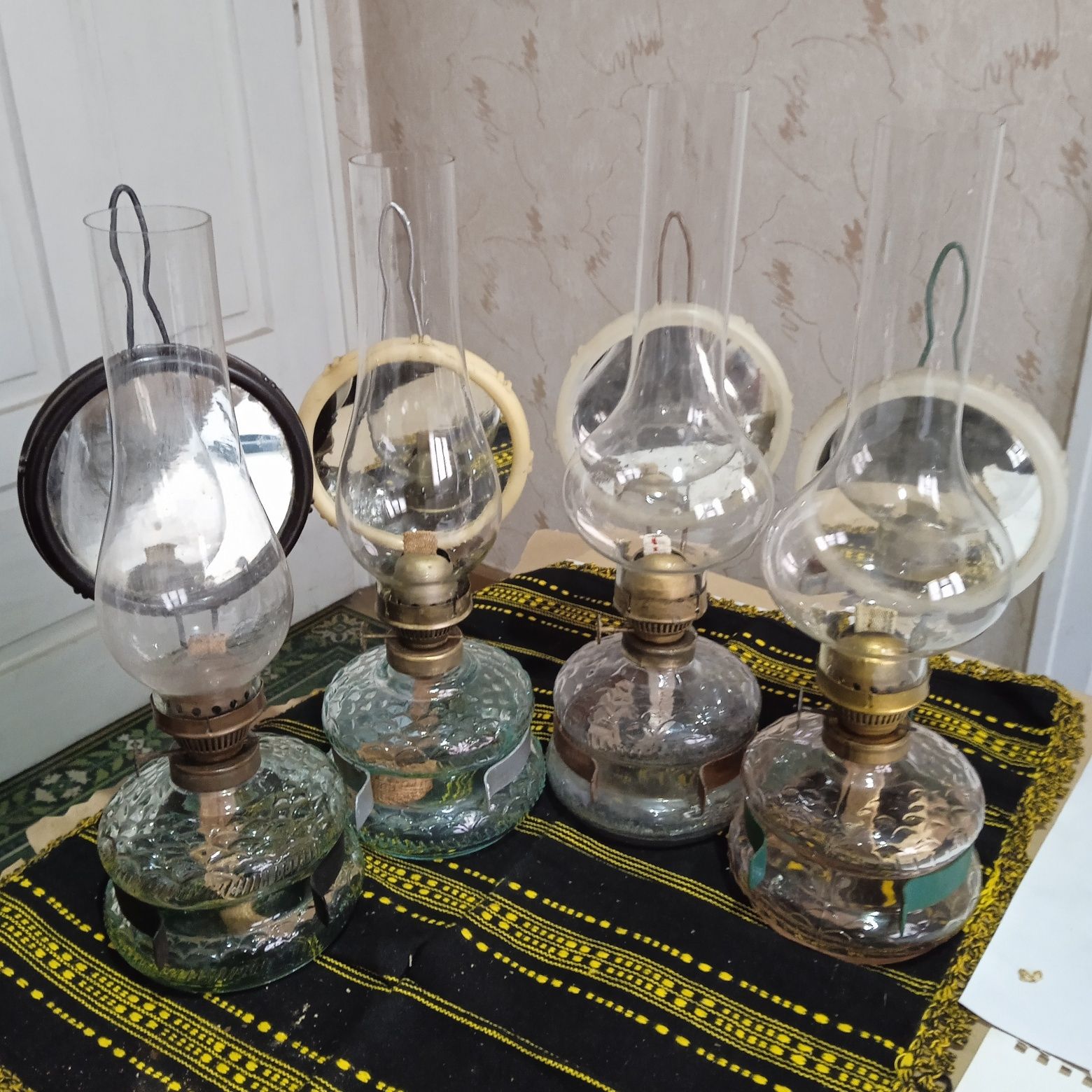 Стари газени лампи - 4 броя