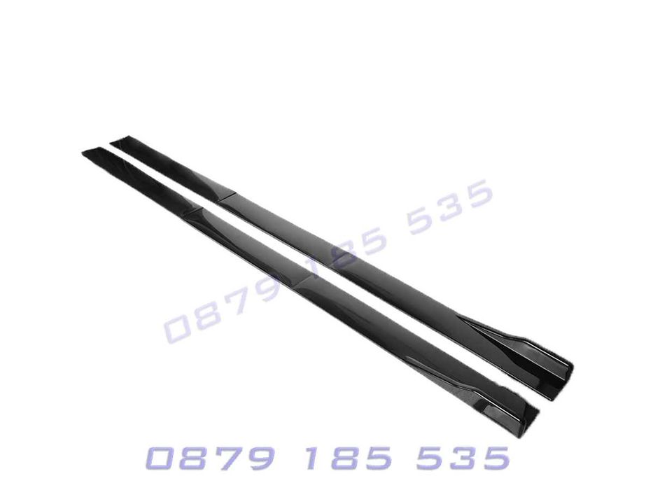 Универсални странични прагове броня тунинг лайсни черни карбон