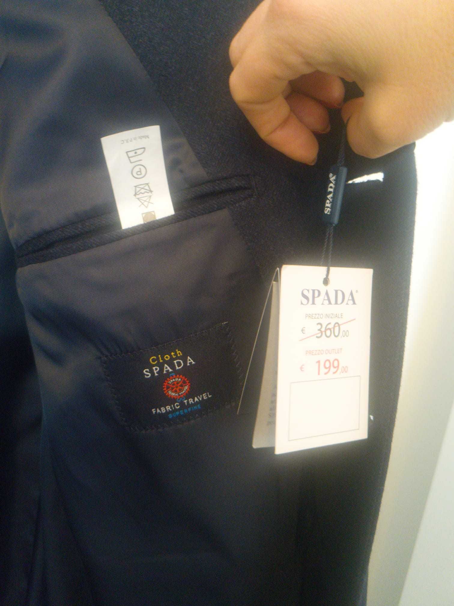 Vând palton nou Spada Roma din tweed albastru