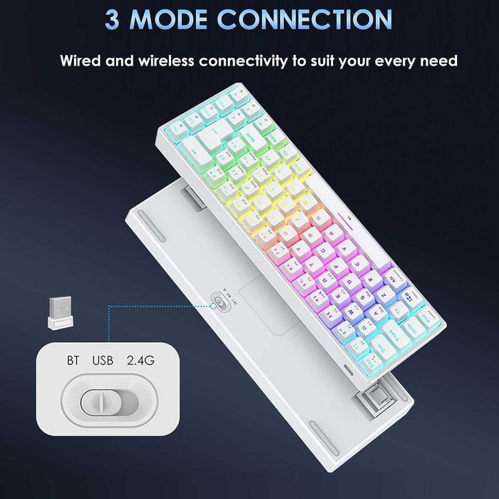 Gaming Keyboard RGB LED 3 moduri de conexiune