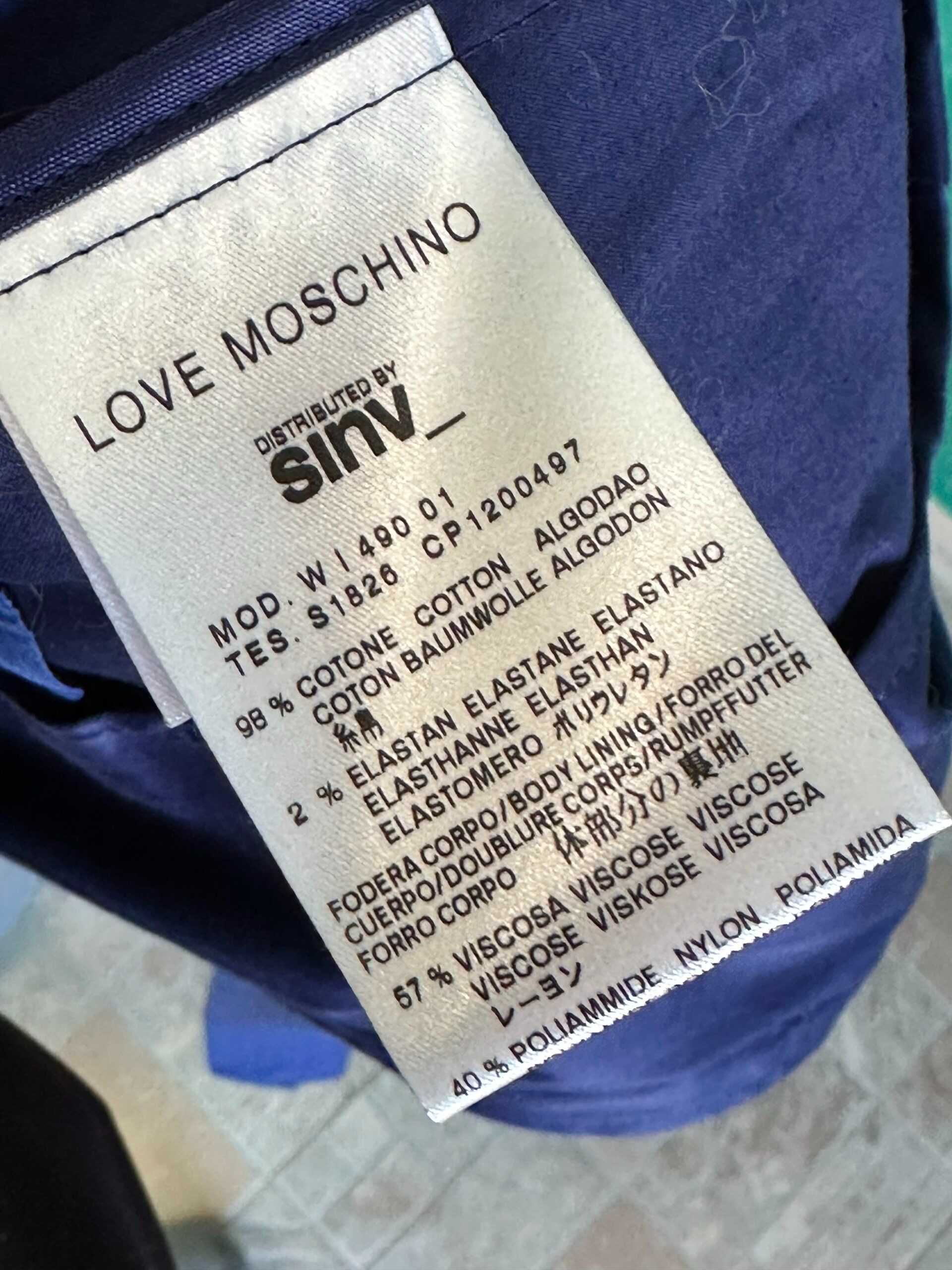 Sacou stil jachetă, blue marine, mărimea 42 it (M), LOVE MOSCHINO