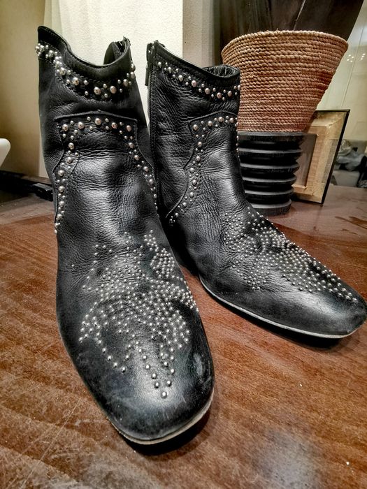 Боти, кожени, носени, здрави са, от естествена кожа