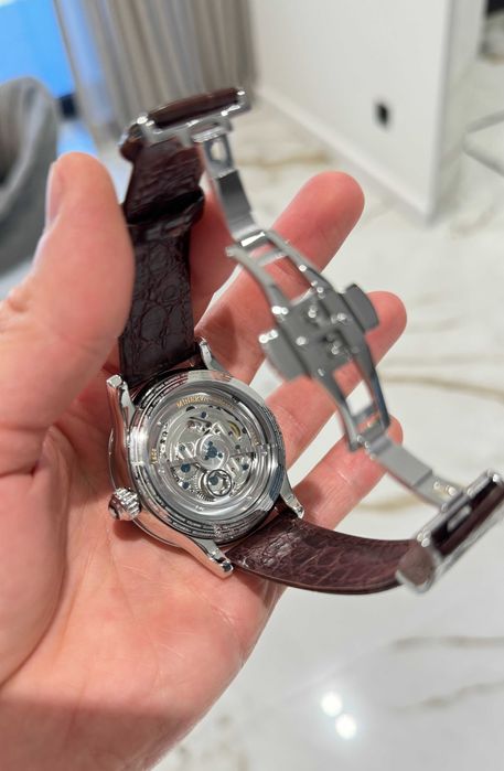 montblanc tourbillion silver/ brown