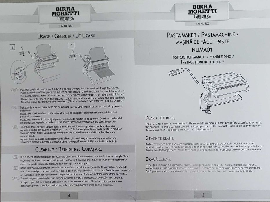 Mașină de facut paste - Inscripționată Birra Moretti