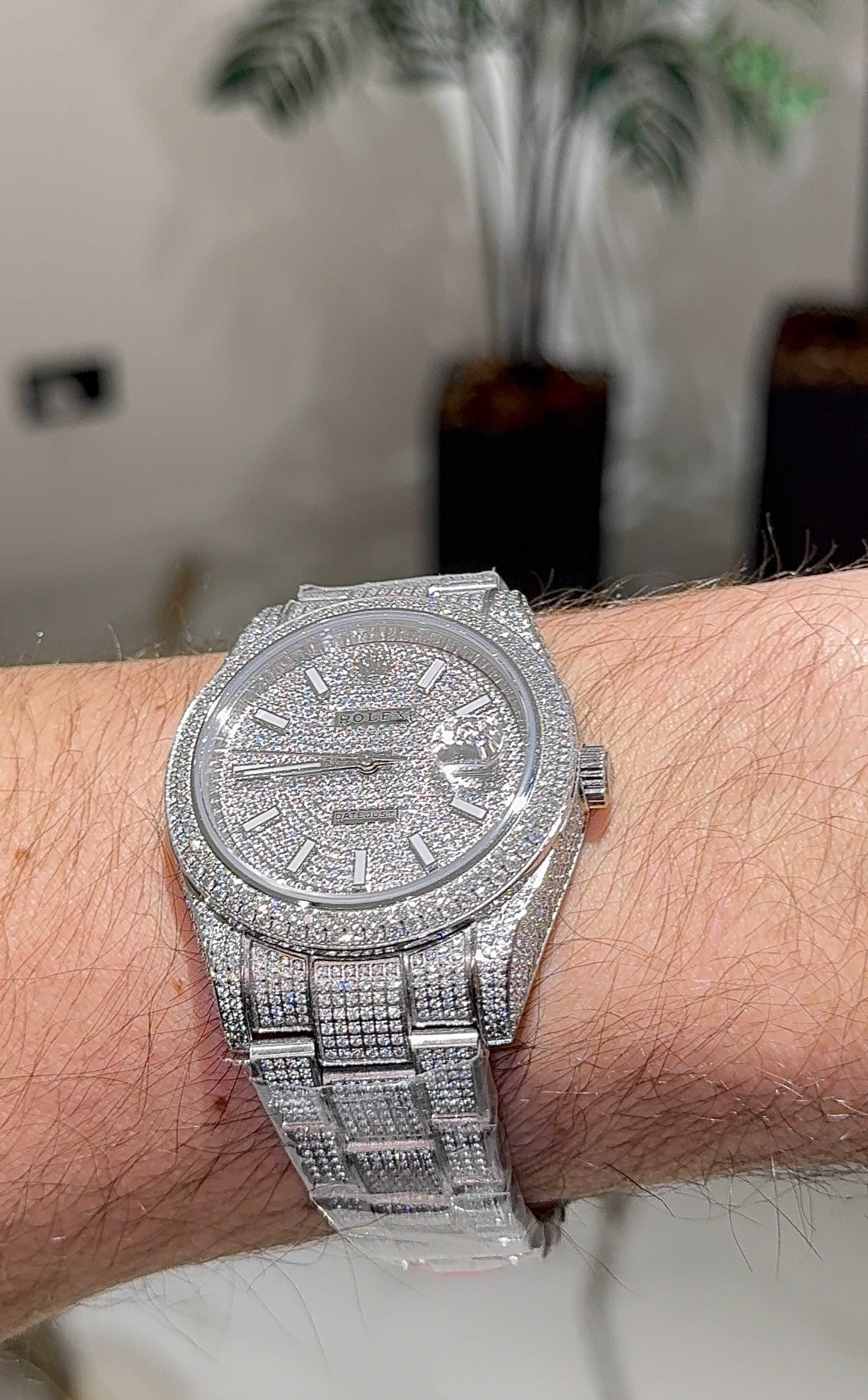 rolex Datejust 41mm icedout silver