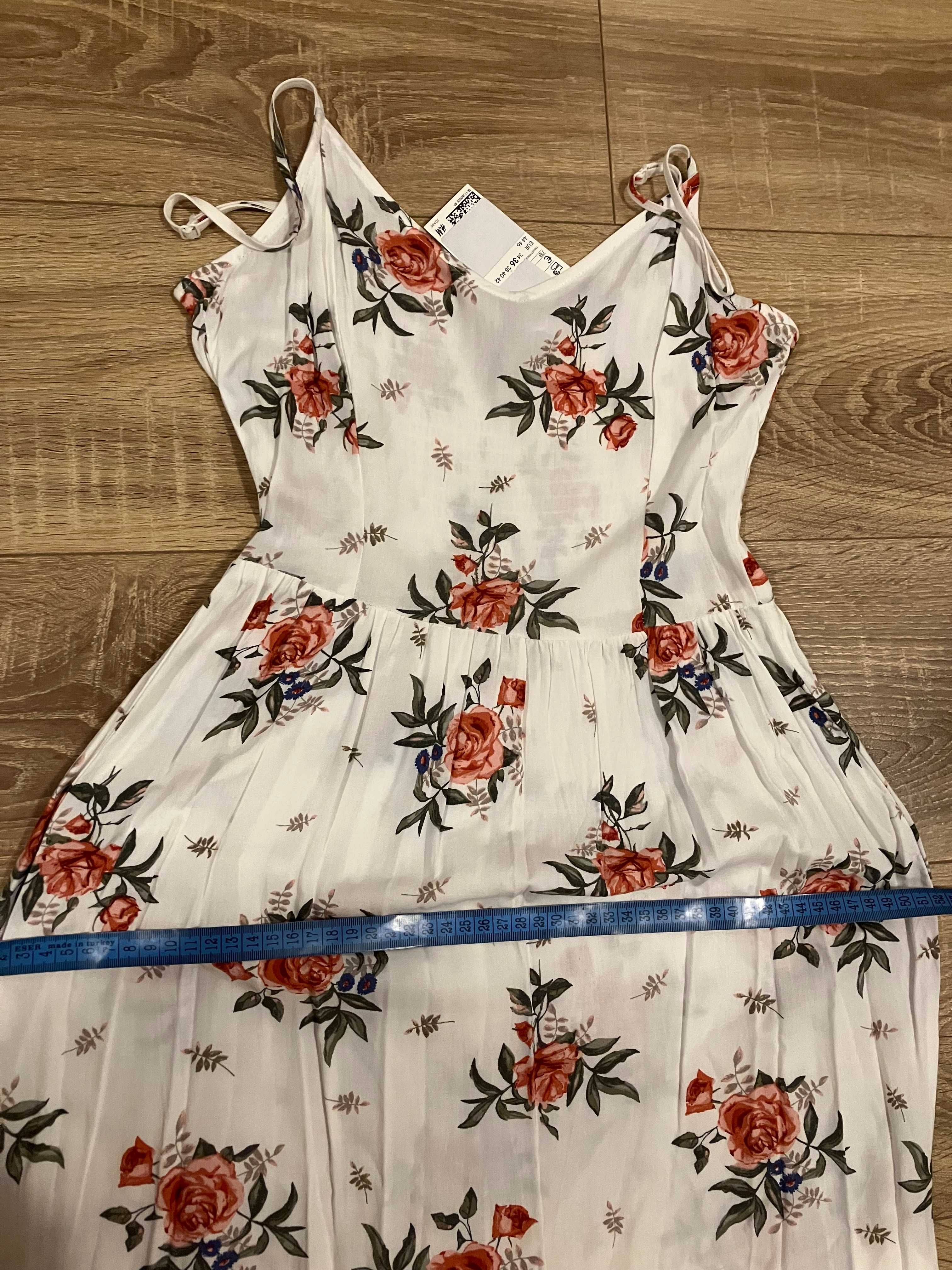 Rochie scurta vascoza cu bretele print floral H&M Divided 36