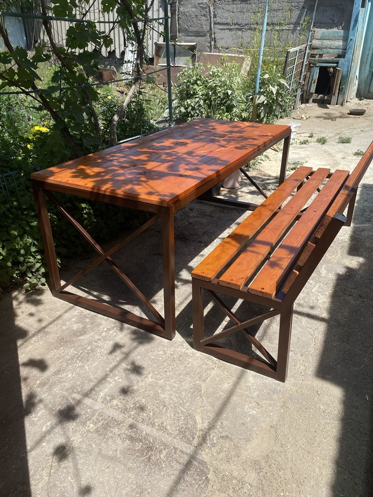 комплект стол скамейки