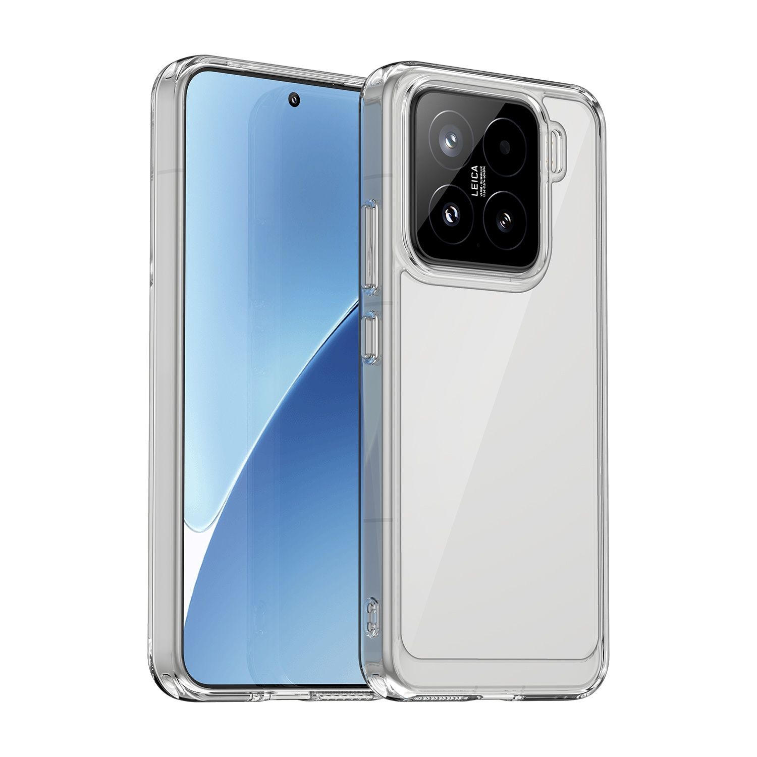Xiaomi 15 силиконов кейс удароустойчив с прозрачен гръб два цвята Ново