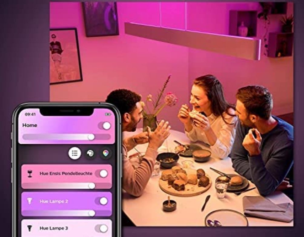 Philips Hue White & Colour Ambiance LED висяща лампа,димируема,