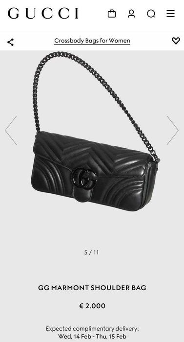 Дамска Чанта Gucci MARMONT SHOULDER BAG 100% Leather