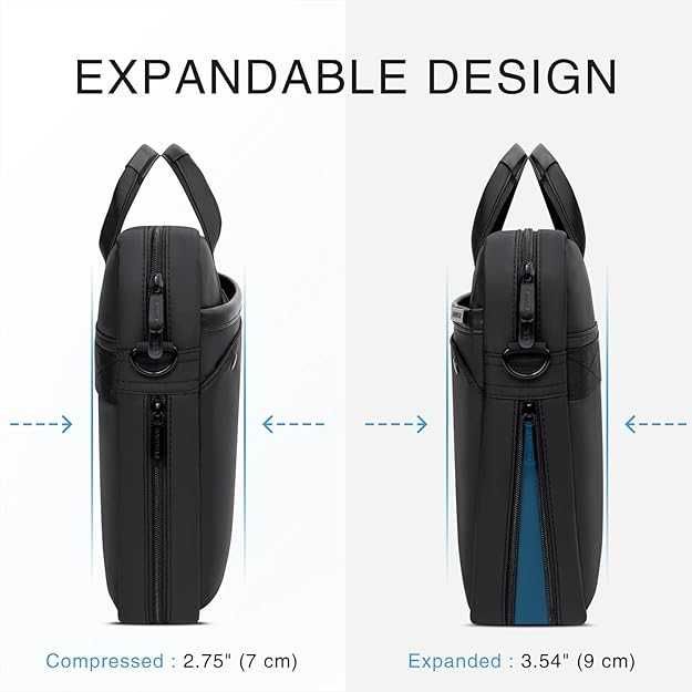 Разширяема чанта за лаптоп RAINYEAR, подходяща за 15,6-инчов лаптоп