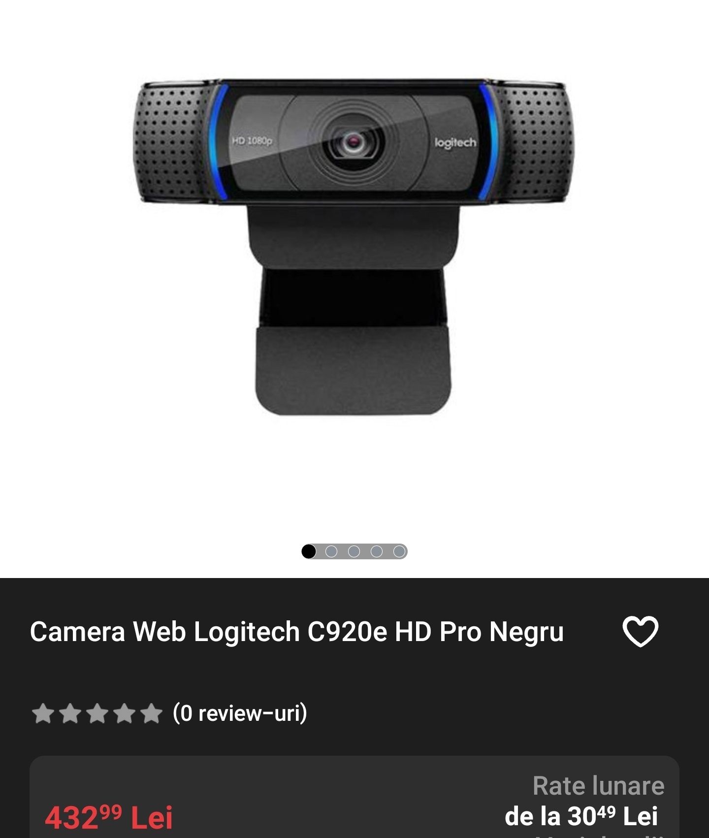 Pachet webcam Logitech 920 pro full HD autofocus si Mifi E5577c router