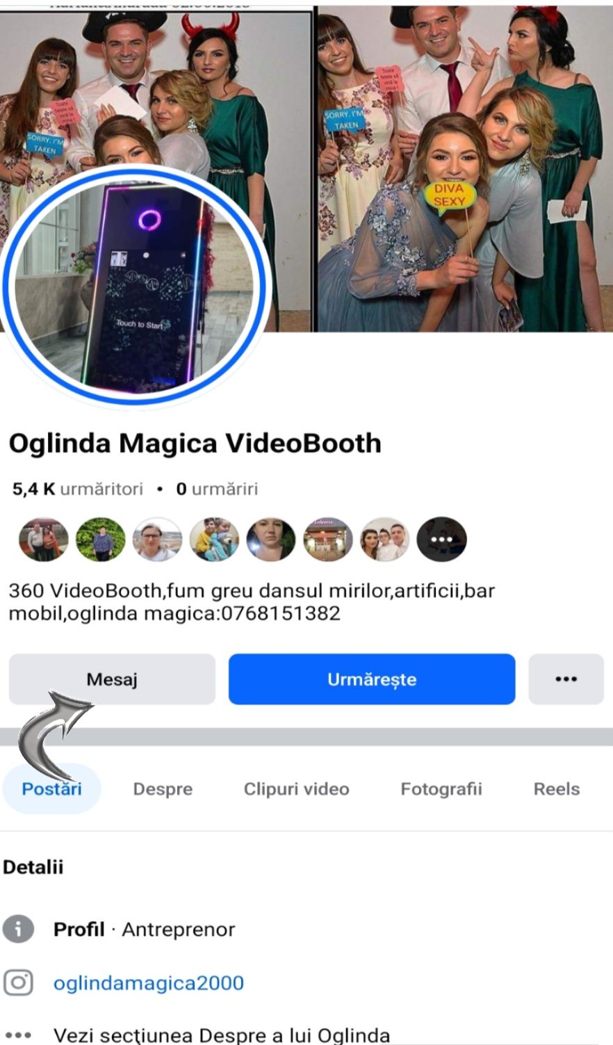 Oglinda magica,cabina foto,seflie 360,fum greu,artificii