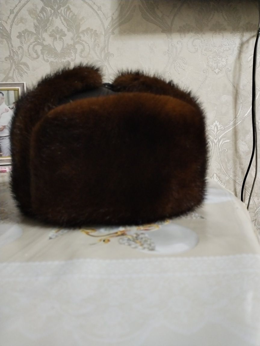 Норковая шапка ушанка