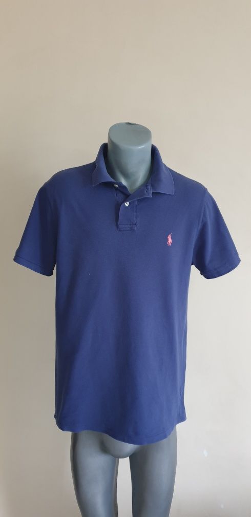 POLO Ralph Lauren Pique Cotton Custom Slim Fit L ОРИГИНАЛ! Мъж Тениска