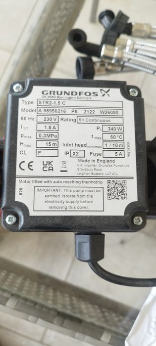 Grundfos STR2-1.5C Shaower Pumps Pompa de dus