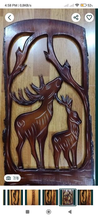 Sculptura manuala in lemn