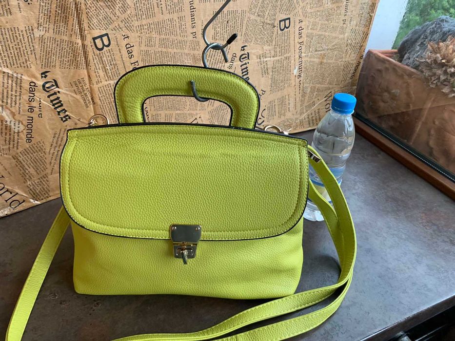 дамска чанта,кожена раница Нова!