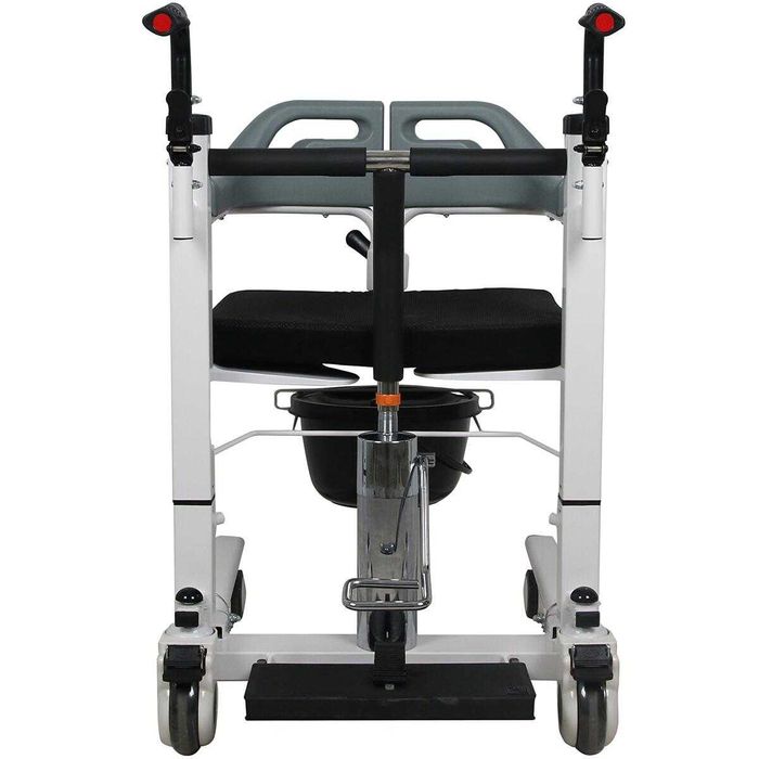 Scaun cu vas de toaleta cu lift, pe roti, pentru transfer, max. 120kg