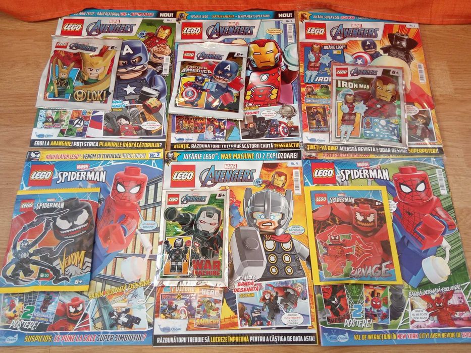 Lego seturi mici cu reviste cu super-eroi Marvel, Batman noi sigilate