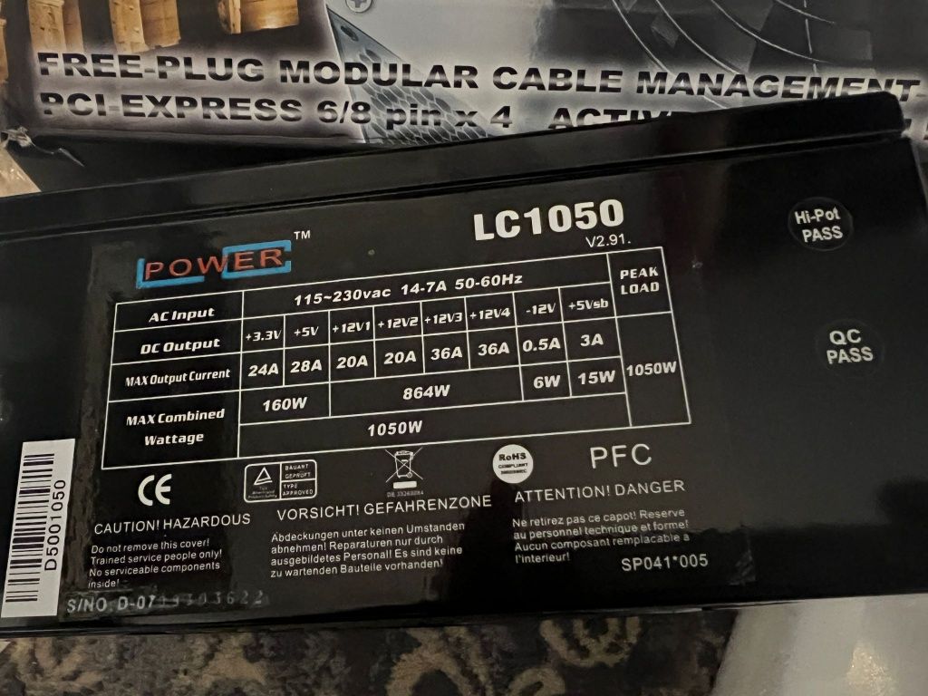 Pc Sursa modulara 1000w Legion x