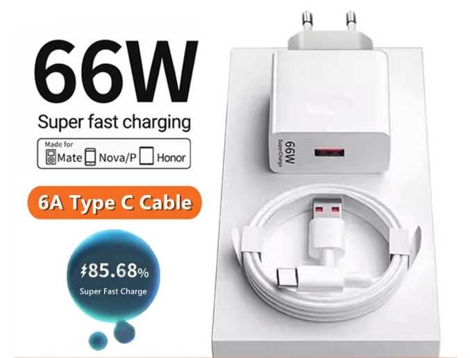 Зарядно + кабел за honor Super Charge / хонор 66w   ПРОМО!!!  34.90лв.