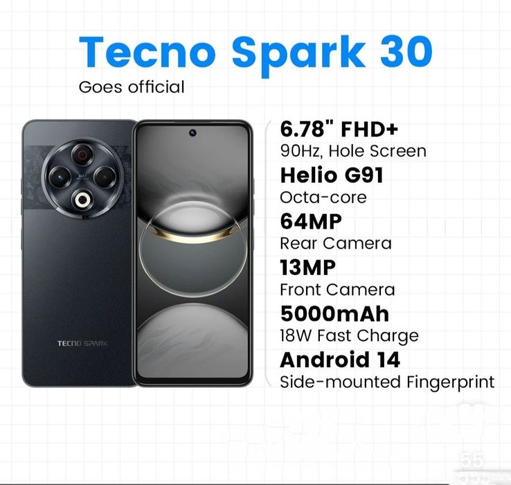 Tecno Spark 30 super narxda