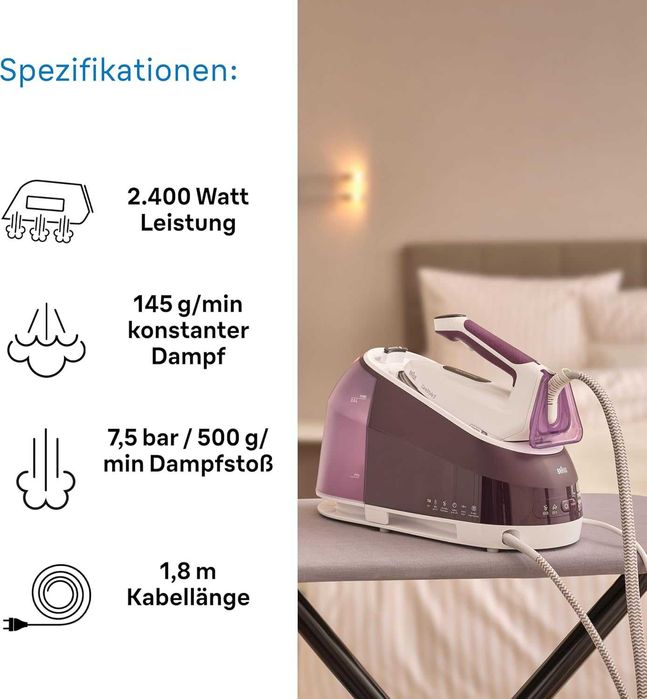 Парогенератор Braun CareStyle 5 (IS5247VI) 2400W Парна ютия