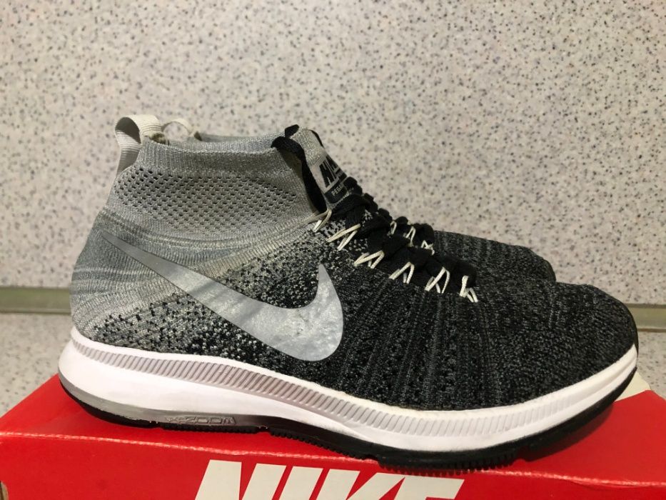 ОРИГИНАЛНИ *** Nike Zoom Pegasus All Out Flyknit / Black Grey White